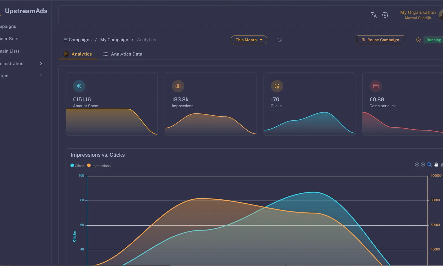 UpstreamAds portal